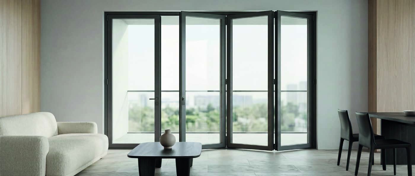 Bi-Fold Doors, Linshia aluminum system installed by Canata Construction